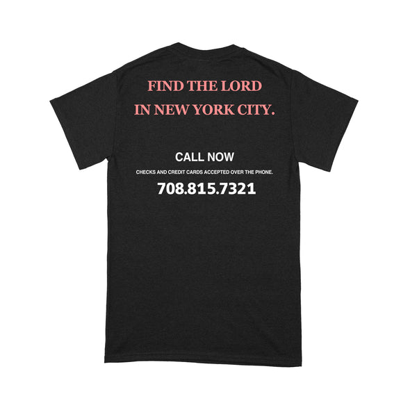 Find The Lord In New York City Call Now (On Back) - Standard T-Shirt